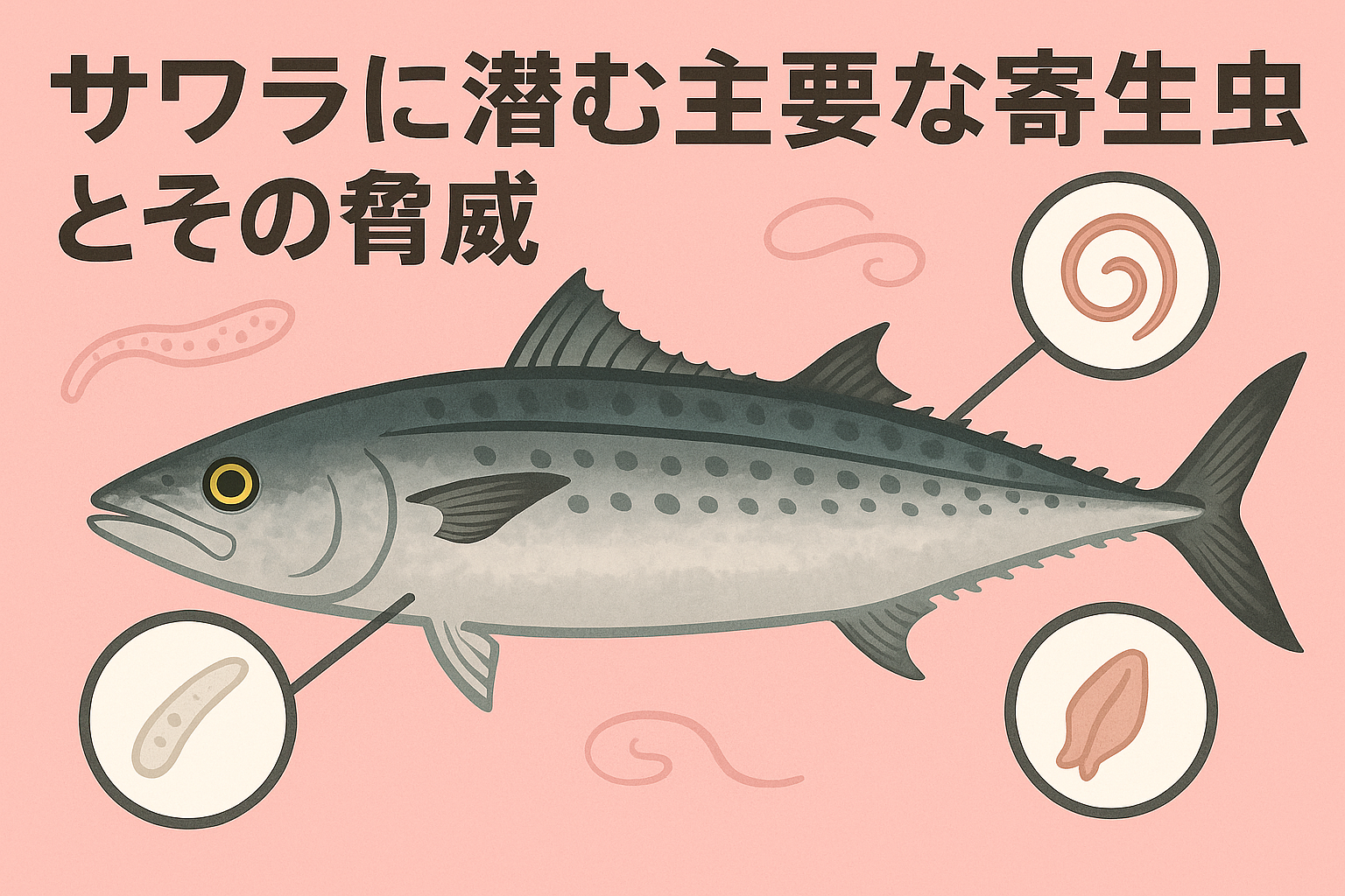 サワラに潜む主要な寄生虫とその脅威