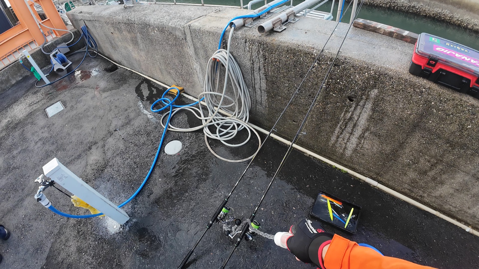 BAY SPRINTERのタックル洗い場