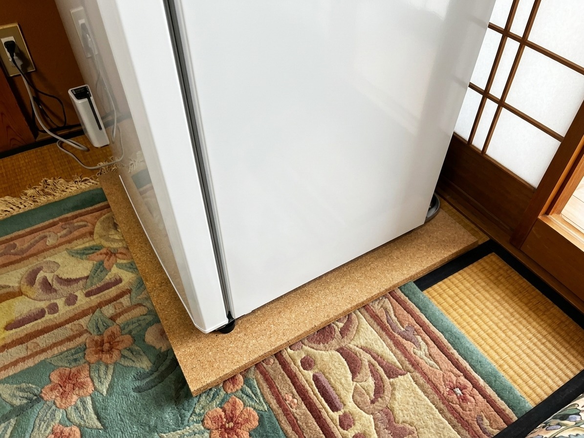 畳の上に置く際は合板を下に敷く1