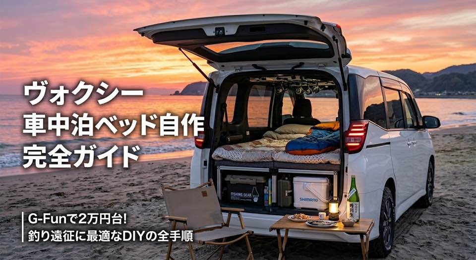 ヴォクシー車中泊ベッド自作完全ガイド｜G-Funで2万円台！釣り遠征に最適なDIYの全手順