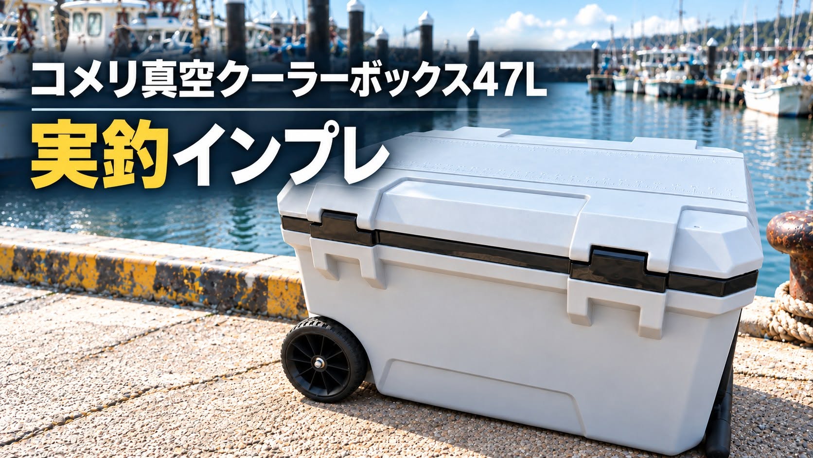 コメリ真空パネルクーラーボックス47Lを釣りで実使用レビュー
